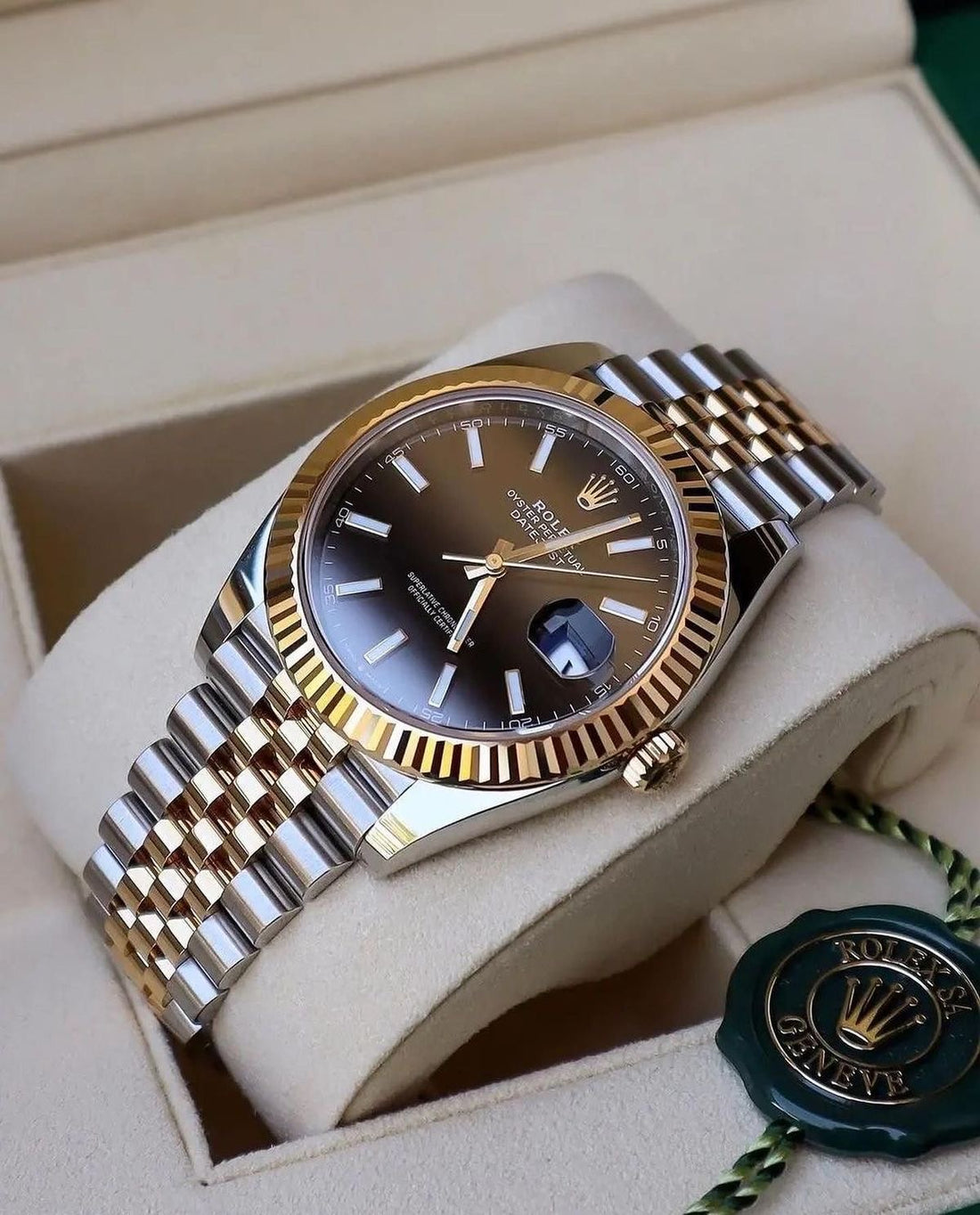 Rolex Watch with Brown Dial