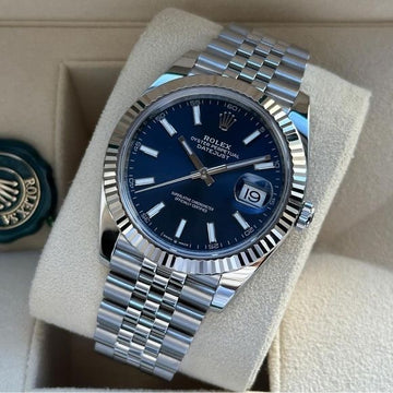 Rolex Watch with Blue Dial