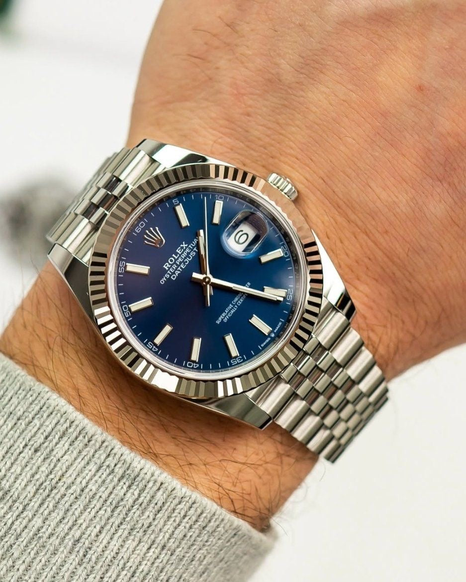 Rolex Watch with Blue Dial